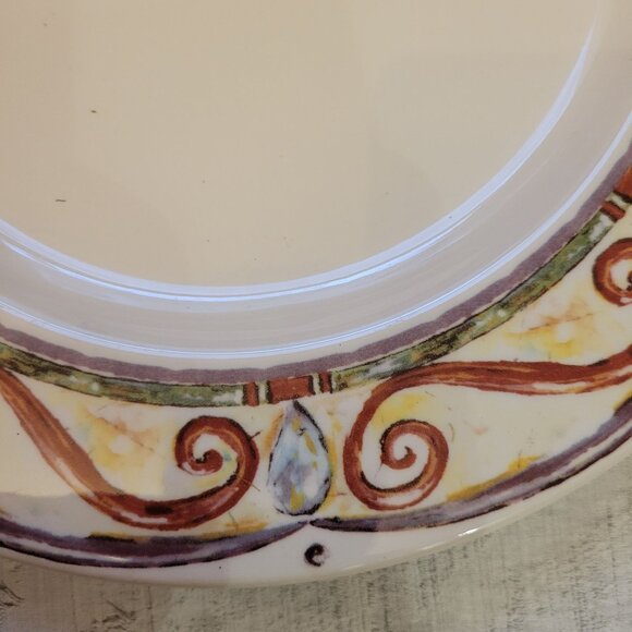 Vintage Syracuse China Plate With Swirl Design 11.5" Diameter Ceramic Decorative - Picture 2 of 4